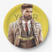 Voeg foto gepersonaliseerde aangepaste papier part papieren bordje (Voorkant)