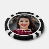 Voeg foto-herdenking toe poker chips (Enkel)