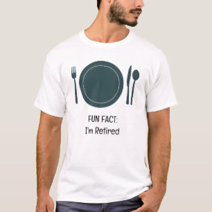Voeg Foto Leuke Feit Ik Ben Gepensioneerd Bedienin T-shirt