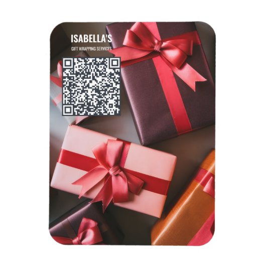 Voeg Foto QR Code Zakelijk Toe Magneet (Verticaal)