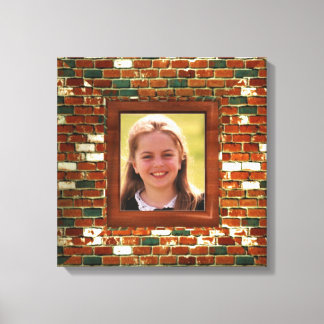 Voeg foto toe aan Brick illusion wrapped canvas pr Afdruk