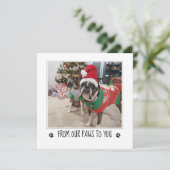 Voeg foto toe aan Kerstmis van de hond Feestdagenkaart (Staand voorkant)