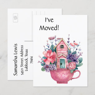 Voeg foto toe, ik heb Roze Sprookjeshuis Briefkaar Briefkaart