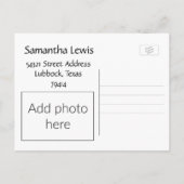 Voeg foto toe, ik heb Roze Sprookjeshuis Briefkaar Briefkaart (Achterkant)