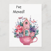 Voeg foto toe, ik heb Roze Sprookjeshuis Briefkaar Briefkaart (Voorkant)