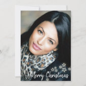 Voeg foto toe Modern Chic Merry Christmas Kaarten (Voorkant)