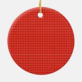 Voeg foto toe Modern Classic Red Plaid Keramisch Ornament (Achterkant)