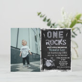 VOEG FOTO TOE Rockstar Drumstel 1e Verjaardagsuitn Kaart (Staand voorkant)