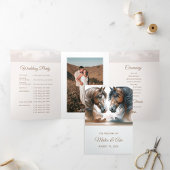 Voeg foto toe Speciale Trifold Wedding Programma
