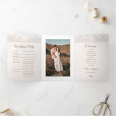 Voeg foto toe Speciale Trifold Wedding Programma (Binnen)
