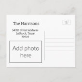 Voeg foto toe, we zijn verhuisd, grillig Briefkaar Briefkaart (Achterkant)