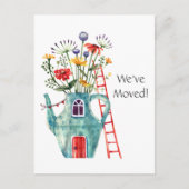 Voeg foto toe, we zijn verhuisd, grillig Briefkaar Briefkaart (Voorkant)