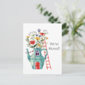 Voeg foto toe, we zijn verhuisd, grillig Briefkaar Briefkaart (Staand voorkant)