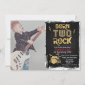 VOEG FOTO Two Rocks Birthday Uitnodiging TOE (Voorkant)