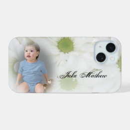 Voeg Foto Witte Madeliefjes iPhone Hoesje 15 Case