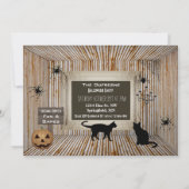 Voeg fotokamer van Horrors Halloween Invite toe Kaart (Achterkant)