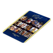 Voeg foto's Gezegend Jaar Blauw Flexibele Magneet (Linkerzijde)