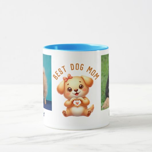 Voeg foto's namen bericht Gepersonaliseerd hond th Mok (Midden)