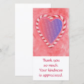 Voeg foto's toe met kaarten, met kerstsnoep hart bedankkaart (Voorkant / Achterkant)