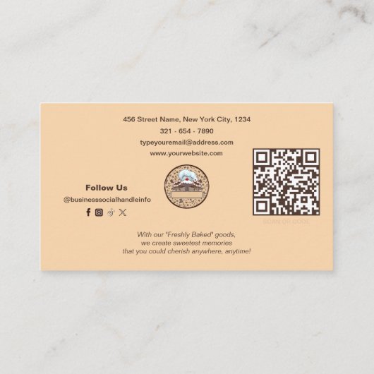 Voeg foto's toe Schattige Professioneel Monogram B Visitekaartje (Achterkant)