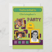 Voeg foto's toe voor mannen van elke groene 50e da kaart (Voorkant)