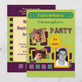 Voeg foto's toe voor mannen van elke groene 50e da kaart (Voorkant / Achterkant)