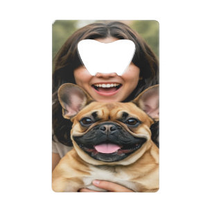 Voeg Franse Bulldog Foto Personaliseer toe Creditkaart Flessenopener