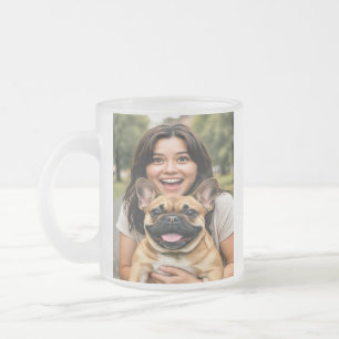 Voeg Franse Bulldog Foto Personaliseer toe Matglas Koffiemok