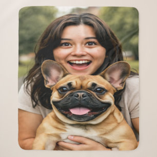 Voeg Franse Bulldog Foto Personaliseer toe Sherpa Deken