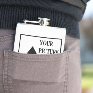 Voeg gepersonaliseerde Afbeelding bedrijfsnaam toe Heupfles