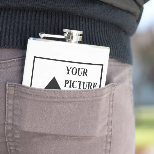 Voeg gepersonaliseerde Afbeelding bedrijfsnaam toe Heupfles (Voorbeeld)