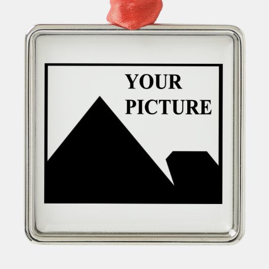 Voeg gepersonaliseerde Afbeelding bedrijfsnaam toe Metalen Ornament (Voorkant)