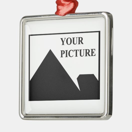 Voeg gepersonaliseerde Afbeelding bedrijfsnaam toe Metalen Ornament (Links)