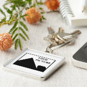 Voeg gepersonaliseerde Afbeelding bedrijfsnaam toe Sleutelhanger (Zijkant)