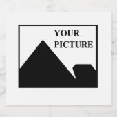 Voeg gepersonaliseerde Afbeelding bedrijfsnaam toe Sparkling Wijnetiket (Enkel label)