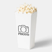 Voeg gepersonaliseerde foto bruiloft modern Schatt Bedankdoosjes (Popped)