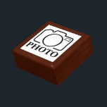 Voeg gepersonaliseerde foto bruiloft modern Schatt Cadeaudoosje<br><div class="desc">U kunt het aanpassen met uw foto,  logo of met jouw tekst. U kunt ze plaatsen zoals u wilt op de aanpassingspagina. Modern,  uniek,  eenvoudig of persoonlijk,  het is uw keuze.</div>