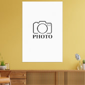 Voeg gepersonaliseerde foto bruiloft modern Schatt Canvas Afdruk (Insitu (Woonkamer))