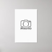 Voeg gepersonaliseerde foto bruiloft modern Schatt Canvas Afdruk (Voorkant)