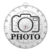 Voeg gepersonaliseerde foto bruiloft modern Schatt Dartbord (Voorkant)