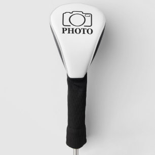 Voeg gepersonaliseerde foto bruiloft modern Schatt Golfheadcover