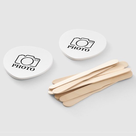 Voeg gepersonaliseerde foto bruiloft modern Schatt Handwaaier (Niet-gemonteerd)