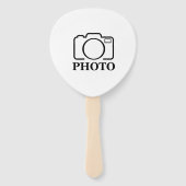 Voeg gepersonaliseerde foto bruiloft modern Schatt Handwaaier (Voorkant)