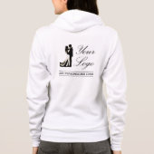 Voeg gepersonaliseerde foto bruiloft modern Schatt Hoodie (Achterkant)