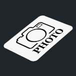 Voeg gepersonaliseerde foto bruiloft modern Schatt Magneet<br><div class="desc">U kunt het aanpassen met uw foto,  logo of met jouw tekst. U kunt ze plaatsen zoals u wilt op de aanpassingspagina. Modern,  uniek,  eenvoudig of persoonlijk,  het is uw keuze.</div>