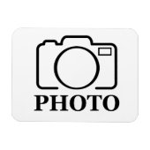 Voeg gepersonaliseerde foto bruiloft modern Schatt Magneet (Horizontaal)