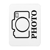 Voeg gepersonaliseerde foto bruiloft modern Schatt Magneet (Verticaal)