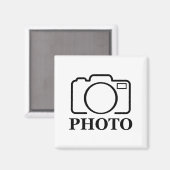 Voeg gepersonaliseerde foto bruiloft modern Schatt Magneet (Voorkant / Achterkant)