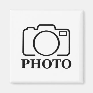 Voeg gepersonaliseerde foto bruiloft modern Schatt Magneet