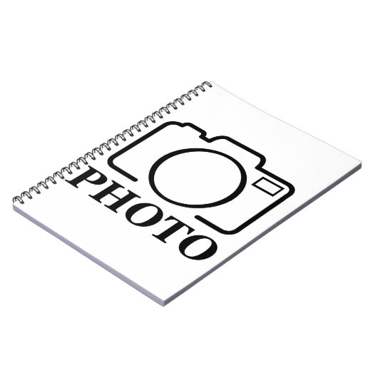 Voeg gepersonaliseerde foto bruiloft modern Schatt Notitieboek (Linkerzijde)